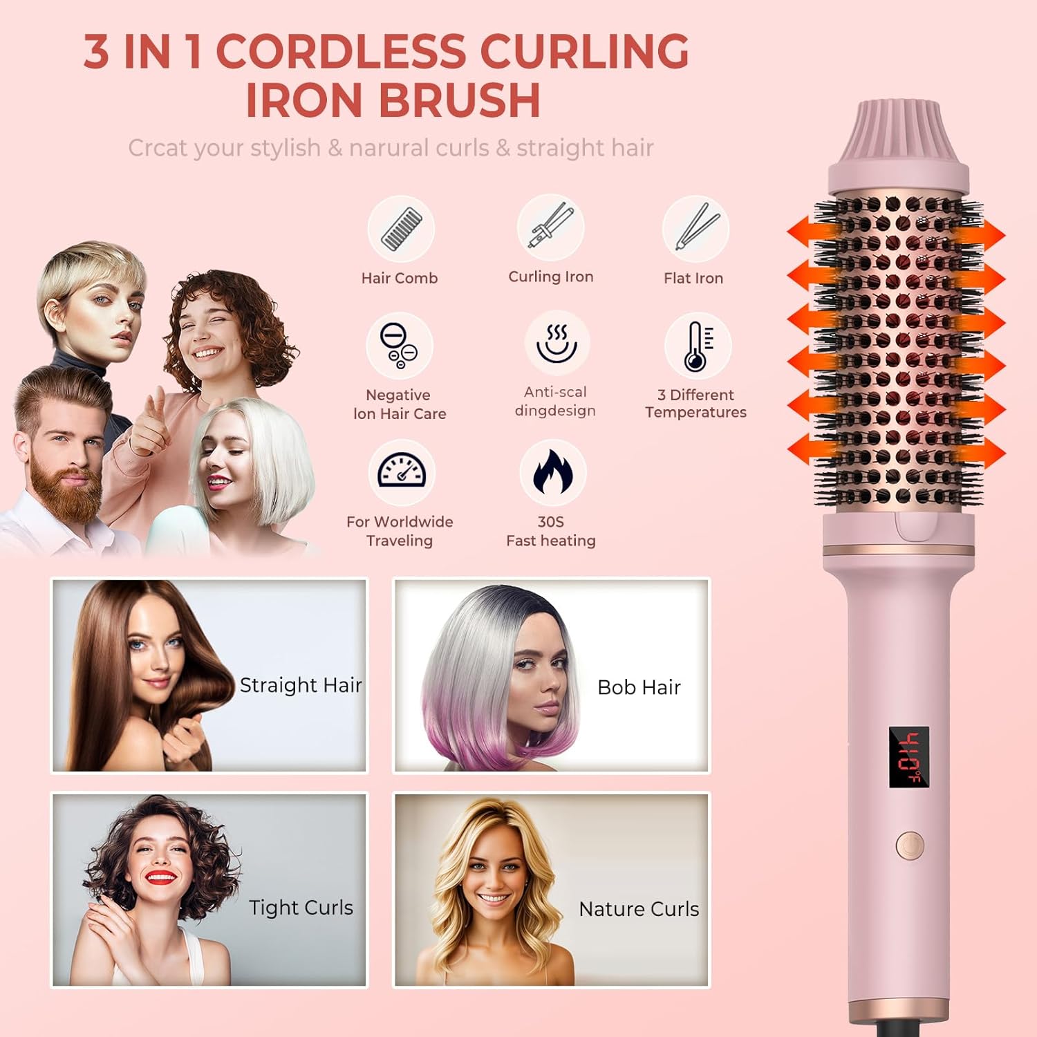 3 in 1 Infrared Hair Curler