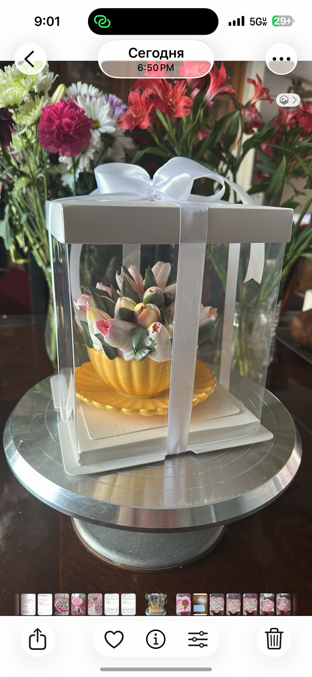 Chocolate Tea Cup with Marshmallow Flowers