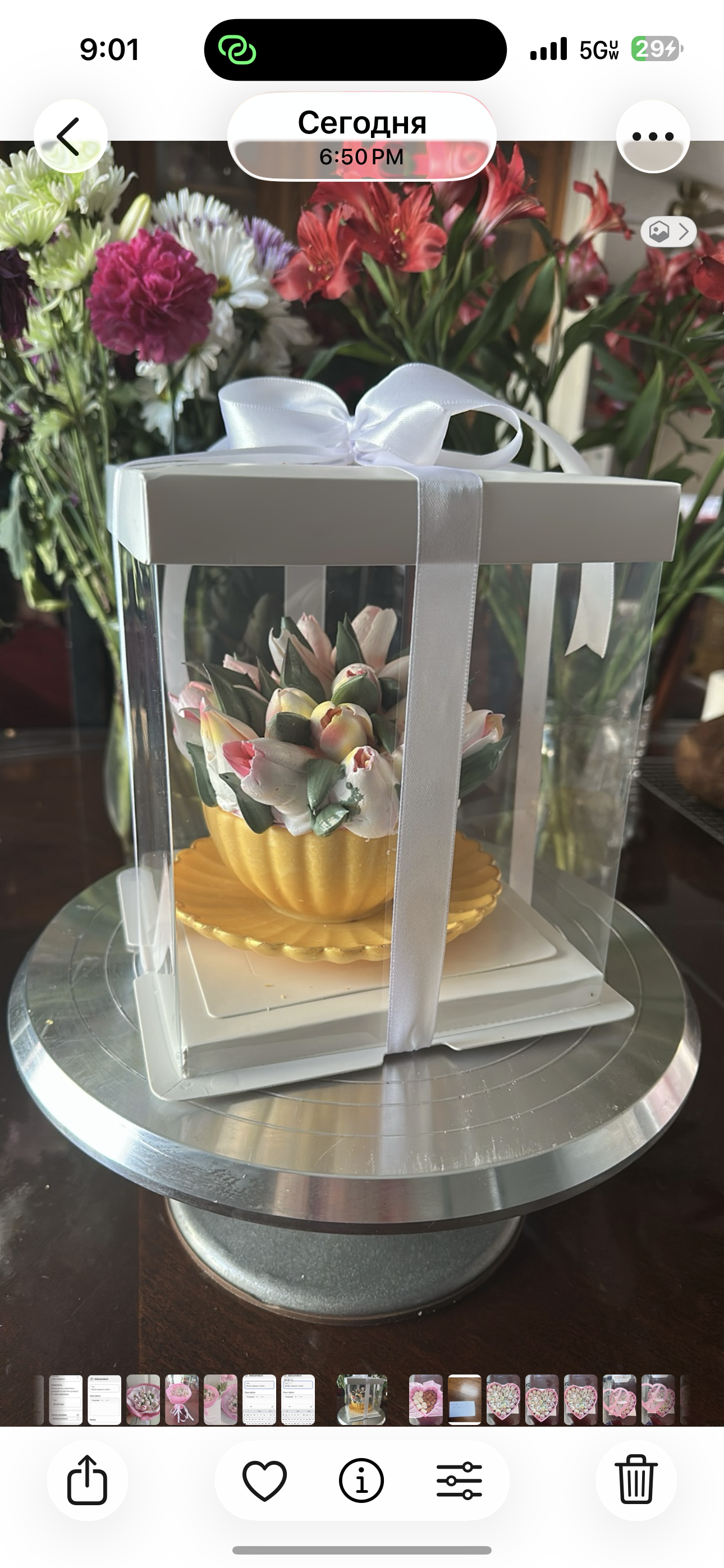 Chocolate Tea Cup with Marshmallow Flowers